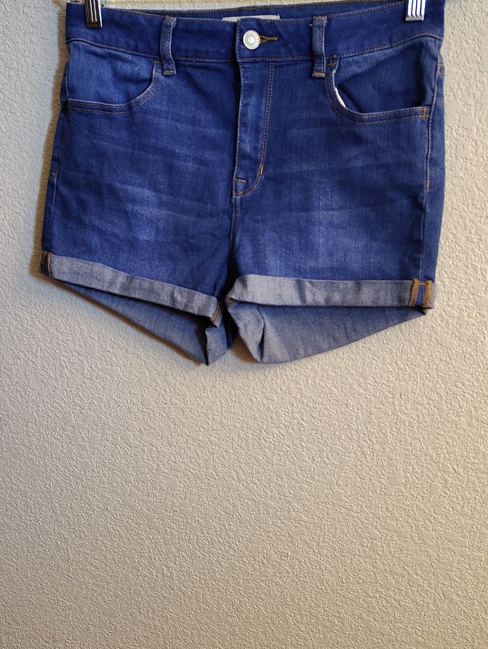 PacSun Royal Blue Denim Size 28 Shorts with Contrast Stitching B8 X